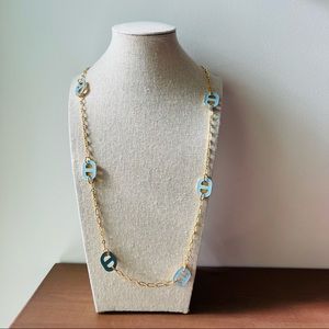 Ann Taylor Blue Charm Necklace